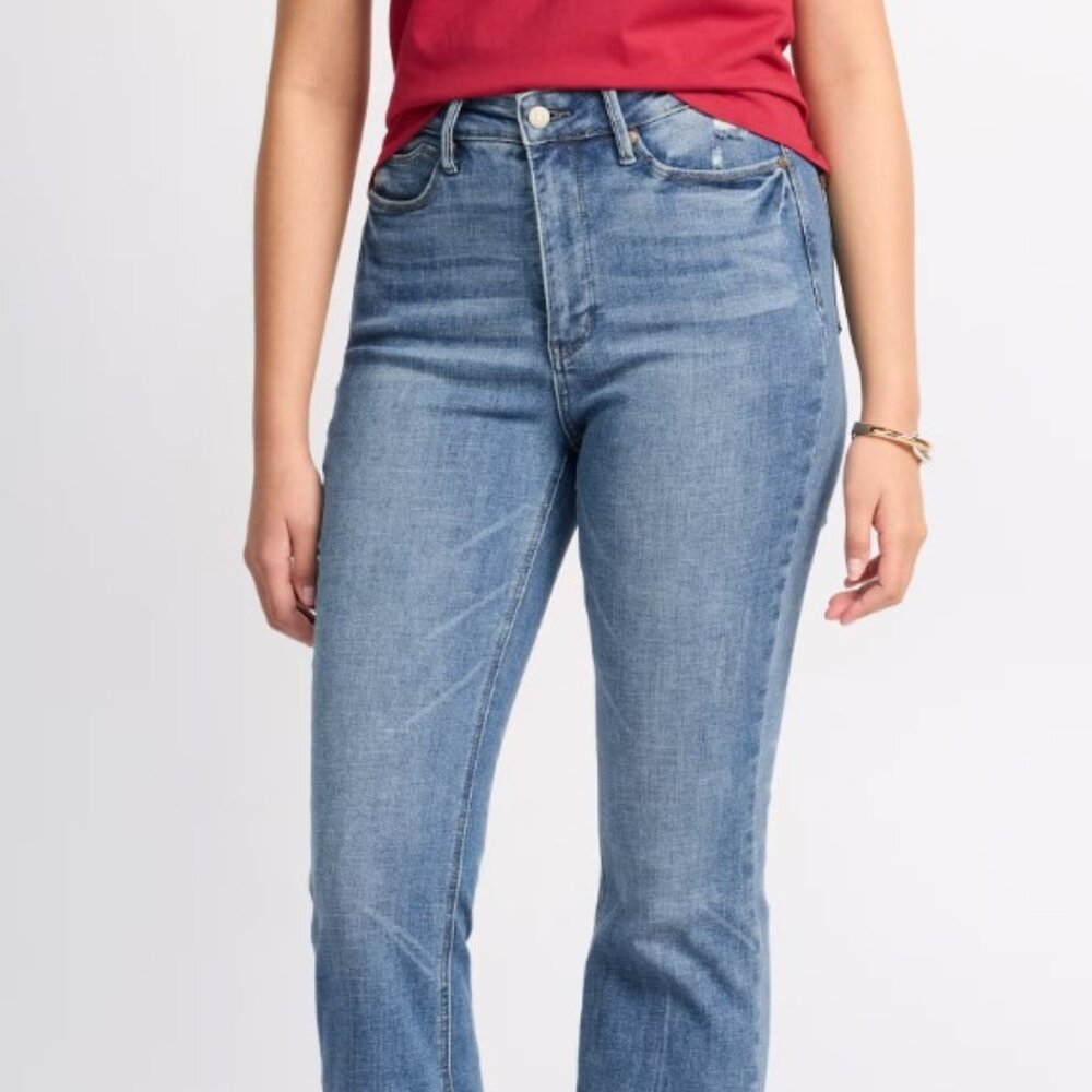 Judy Blue High Waisted Tummy Control Vintage Wash Slim Boot Jean, Size 32 (14) - Picture 4 of 12